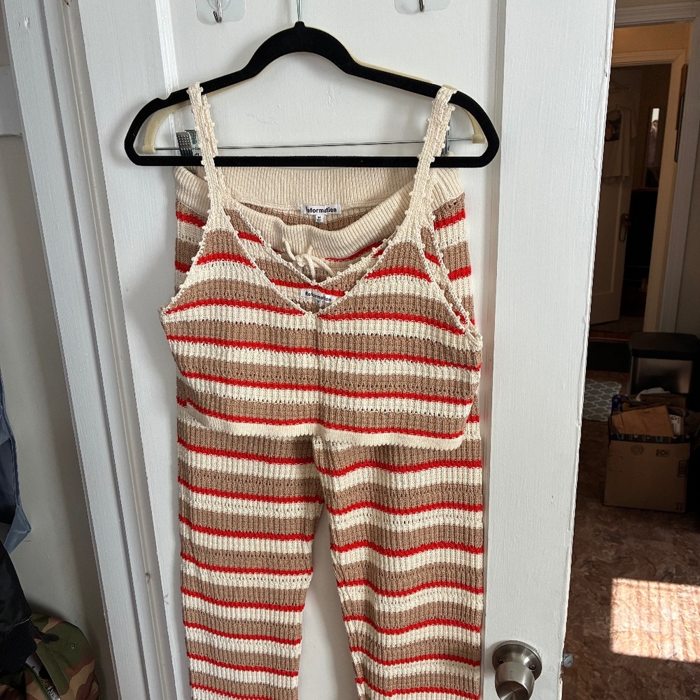 Reformation Two-piece Crochet Set (tank + pants)